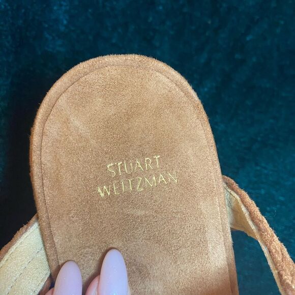 Stuart Weitzman brown suede platform sandals, size 10 - Picture 5 of 10